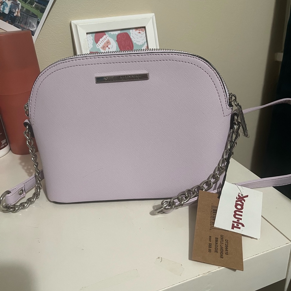 Steve Madden Light Purple Crossbody Bag with Chain